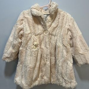 Size 3T faux fur dress coat